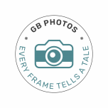 image of camera, title: gb photos, slogan: every frame tells a tale